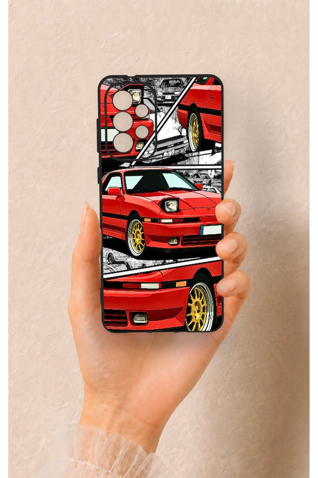 Samsung-A73 Compatible Red Supra Patterned Silicone Case