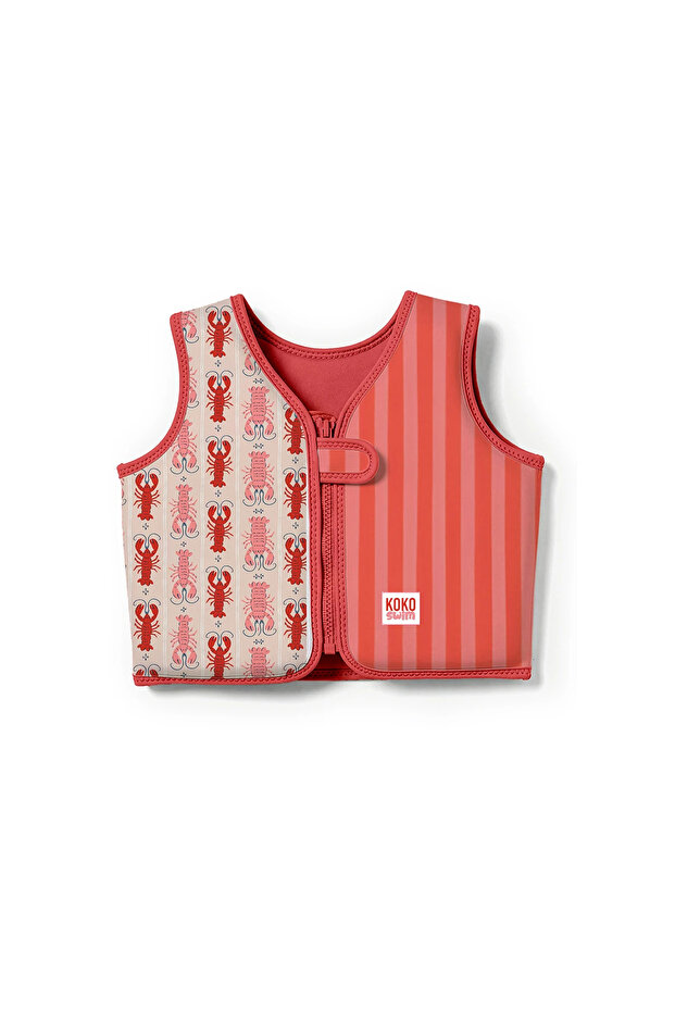 Red Crab Patterned Children's Swimming Vest