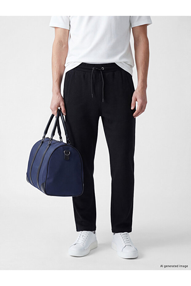 Black Regular Fit Men's Sweatpants