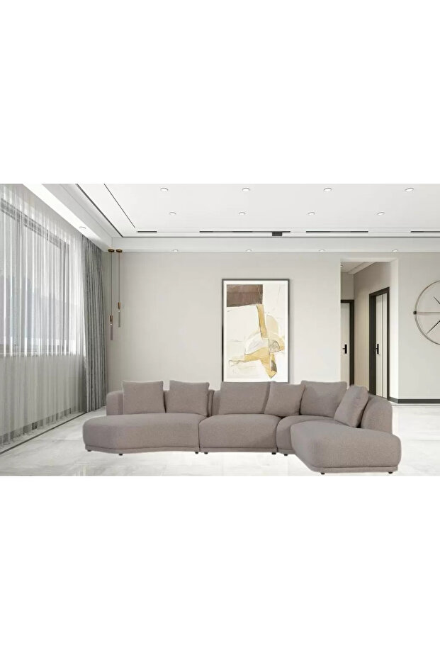 MINTY SECTIONAL SOFA SET – Beige - 1