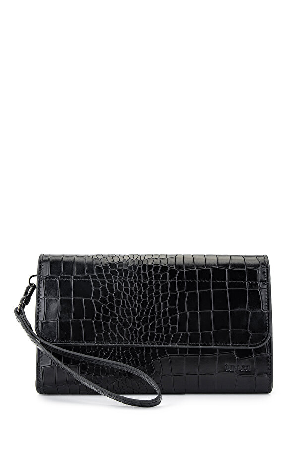 Men's Genuine Leather Black Crocodile Handbag