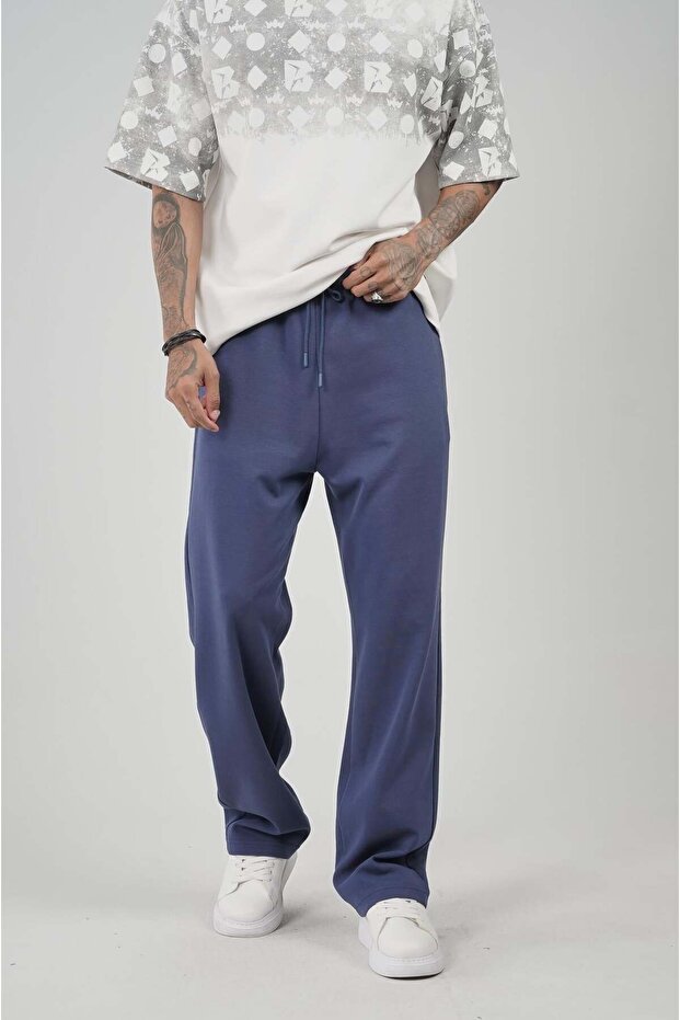 Baggy Fit Bottom Sweatpants with Elastic Waist and Pockets