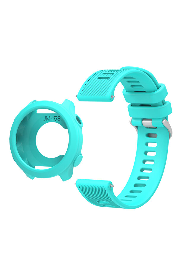 Forerunner 158 55 TealGreen Case Strap Silicone Strap For Forerunner 158 55 Replacement Watch Band