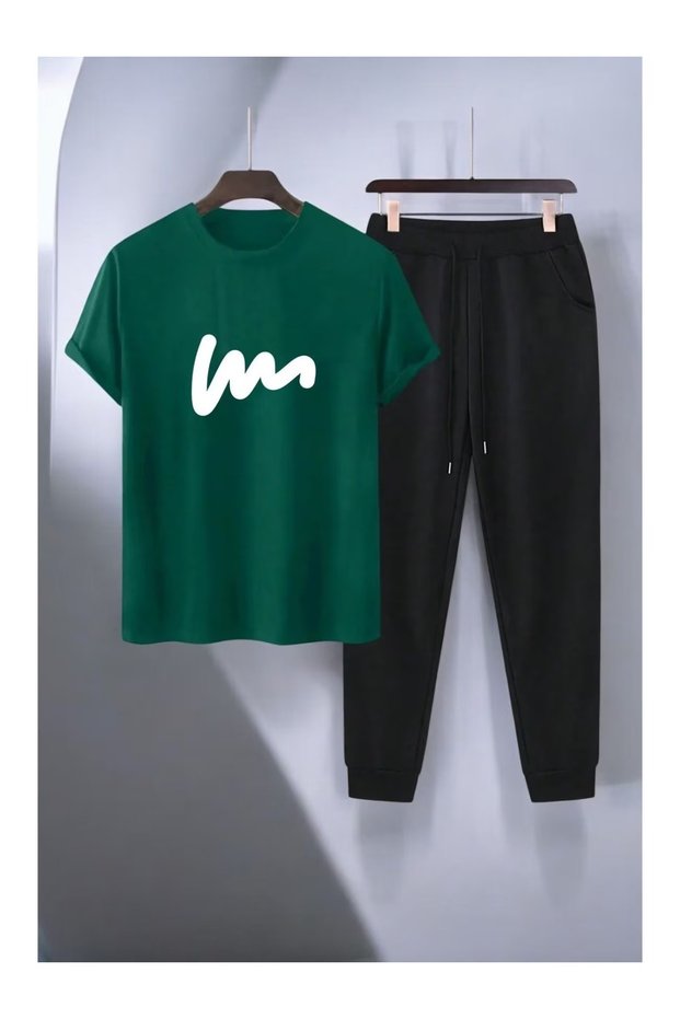 Elanco Unisex Oversize Shorts Set Short Sleeve T-Shirt Comfortable Fit Summer Casual Sports