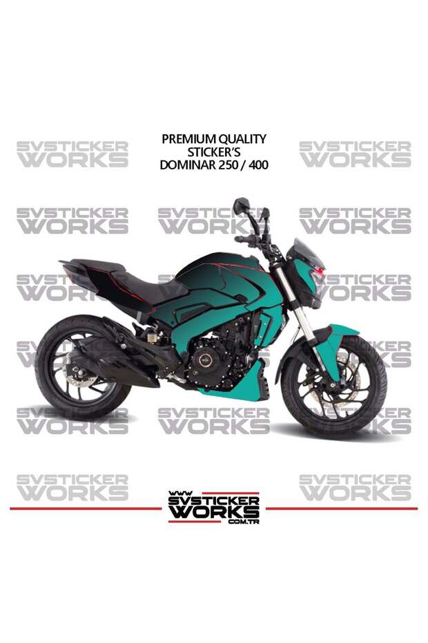 Bajaj Dominar 250-400 Compatible Fairing Sticker Dual Color Engine Fairing Model Ready Kit High Quality