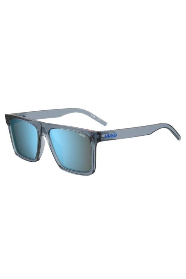 UV Protected Sunglasses Blue Frame Azure Multilayer Mirror Lens 57mm - HG-1069/S-PJP