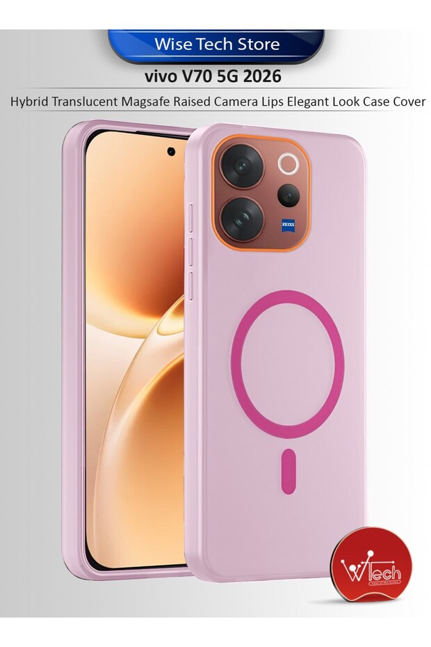vivo V70 5G 2026 Hybrid Translucent Magsafe with Magnetic Charging Raised Camera Lips Elegant Look Case Cover
