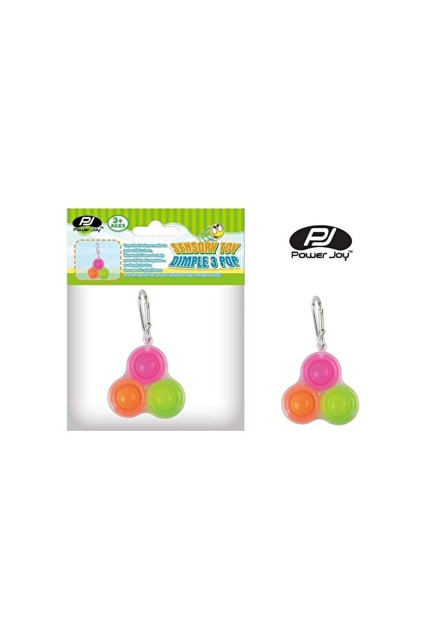 Fidget Toy Dimple 3 Pop Keychain 1pc