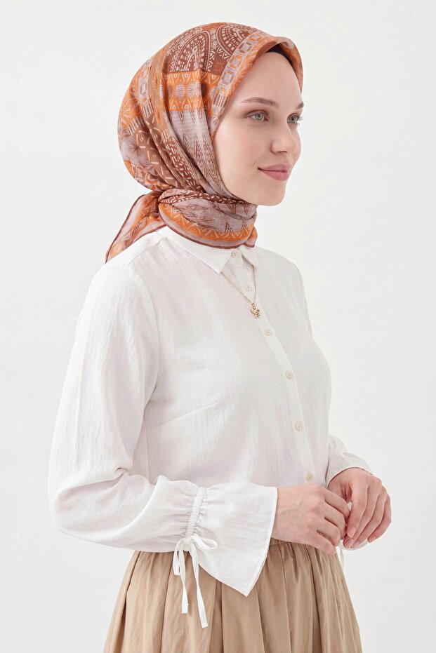 وشاح ناعم برتقالي أصلي