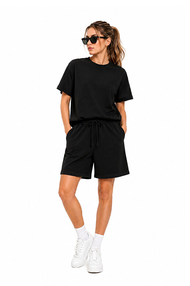 Regular %100 Cotton Basic Shorts Set - 5