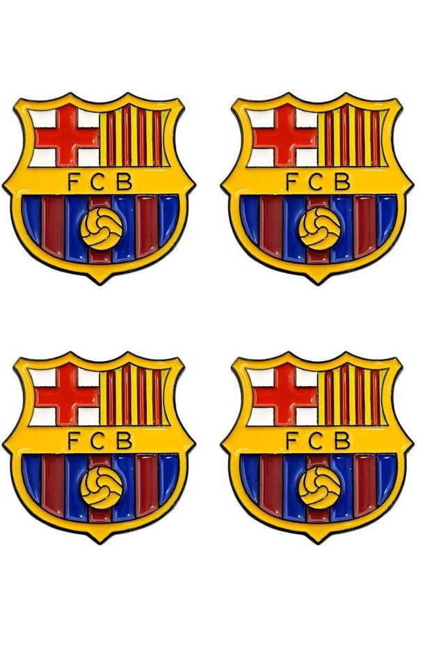 4 Pieces Barcelona FC Metal Sticker 3x3cm (Set of 4), Phone & Laptop Decorative Badge