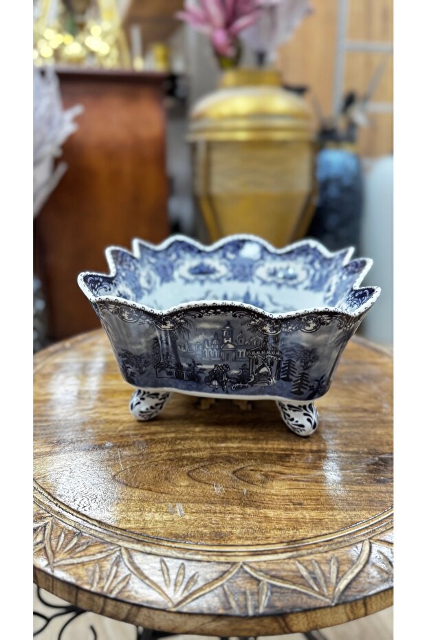 Esterhomedecor Square Rectangular Porcelain Serving Dish with a Pit-Shaped Plate