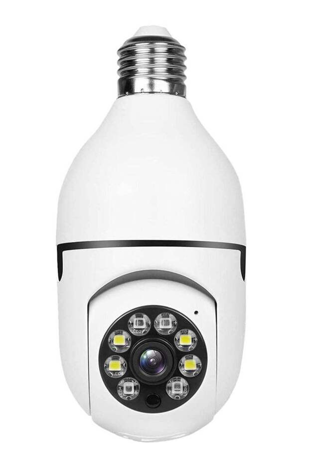Bulb Camera 1080P, Night Vision IP Camera, PTZ Camera, 4X Digital Zoom Monitor, Home Security System, WiFi Camera Full Color