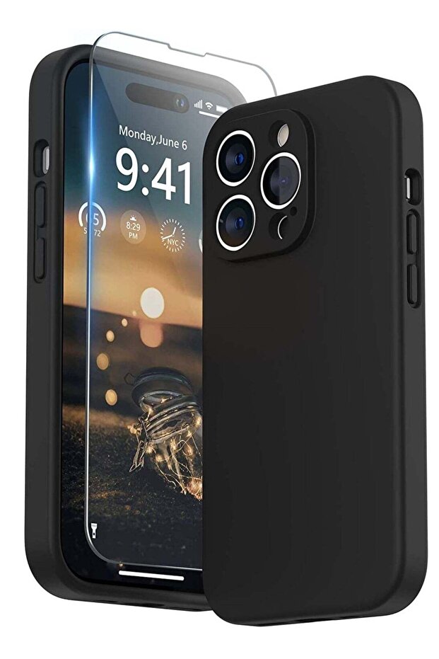 Designed for iPhone 14 Pro Max Case with Screen Protector, Camera Protection, Microfiber Lining