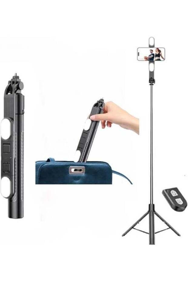 LIVE-K10 Pro 200cm Live Broadcast Stand – Heavy Duty Tripod with Phone Holder