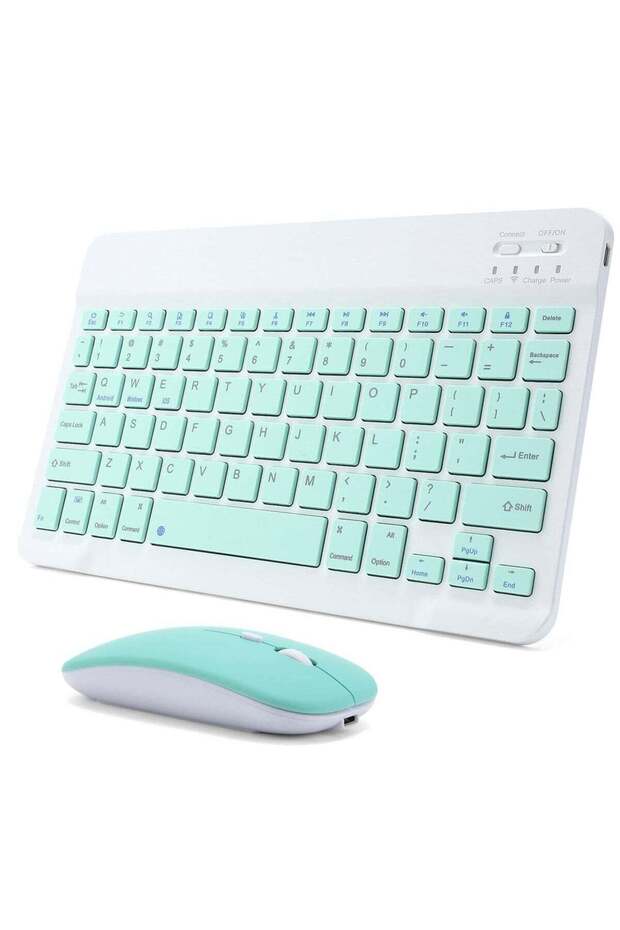 Rechargeable Bluetooth Keyboard and Mouse Combo for Android Windows Tablet Cell Phone iPhone iPad