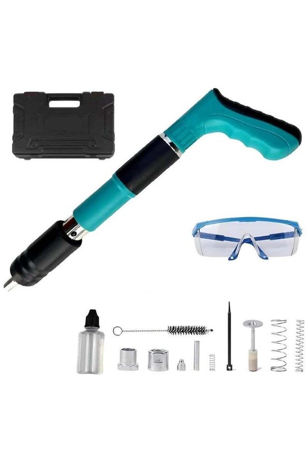 Nail Wall Fastening Tool for Cement – Manual Steel Nail Tool with 10 Steel Nails – Ideal for Carpentry, Home Decoration, Building Maintenance, and DIY Projects