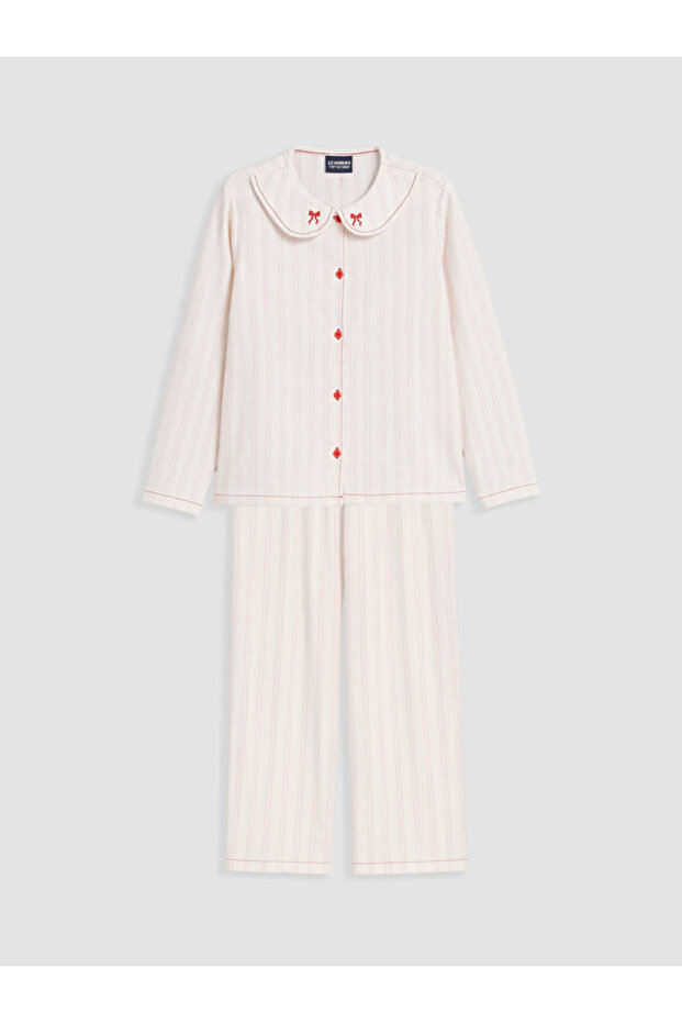 Esvab • Modern & Distinctive Shirt Roba Collar Girls' Pajama Set