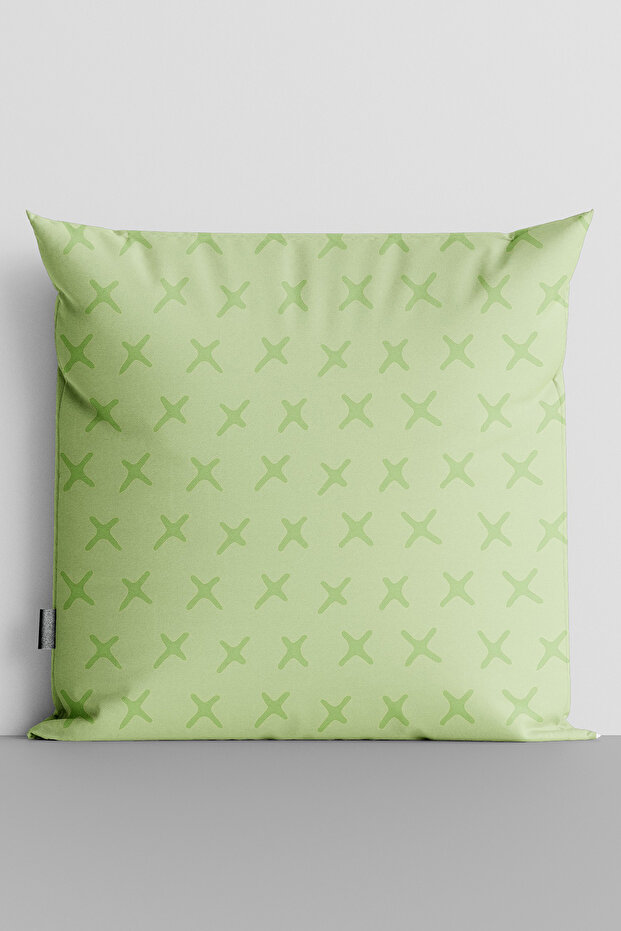 غطاء وسادة مطبوع رقميًا على الوجهين من Green Crosses - 1920