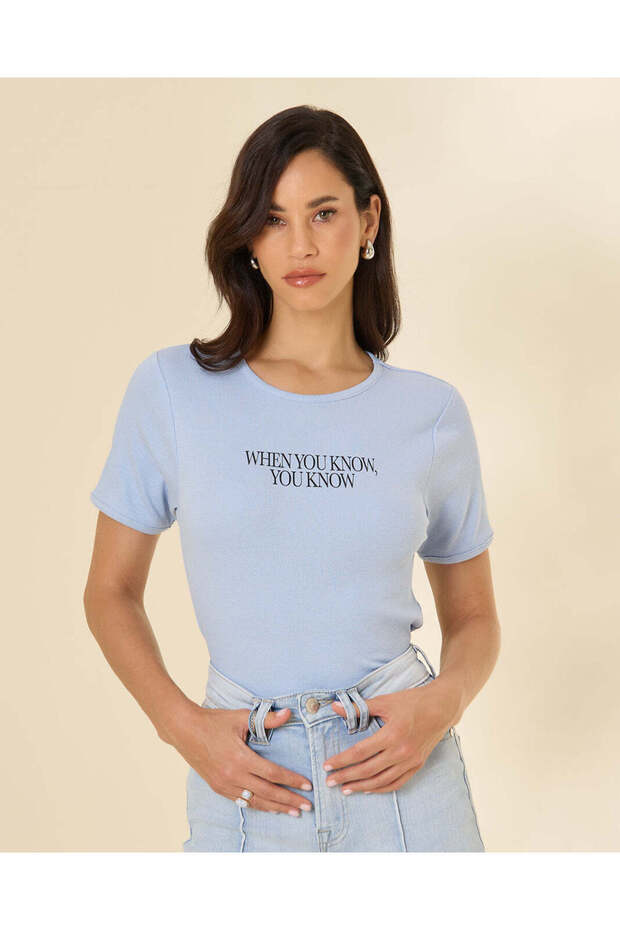 Women's Printed Rib T-Shirt