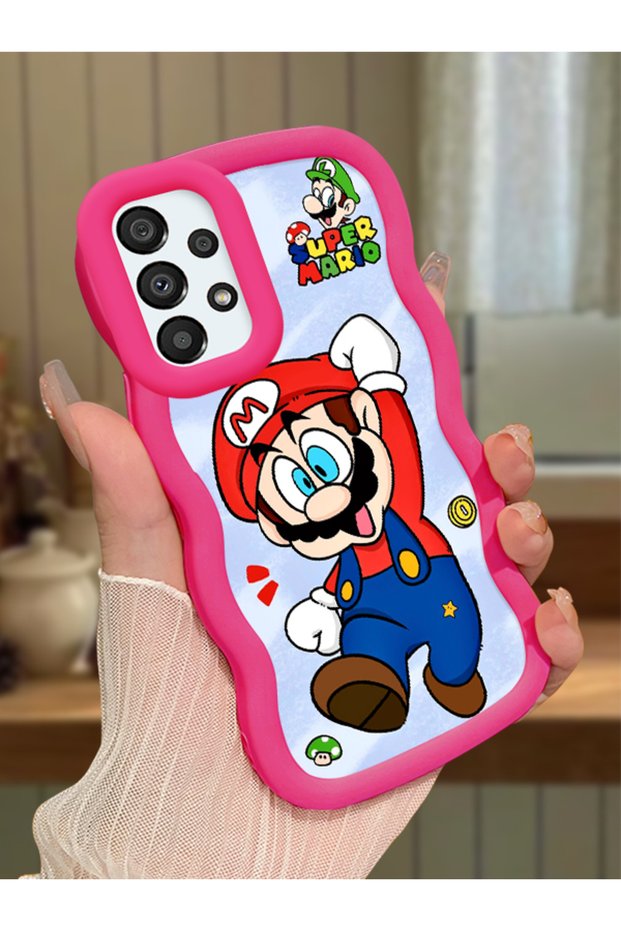 Samsung Galaxy A33 5g Compatible Case Camera Protector Red Silicone Couple Phone Case Mario Pattern