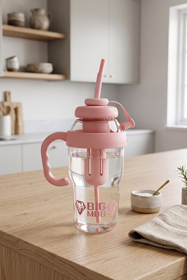 Ice Bottle Detox Water Bottle with Straw 1300 ml