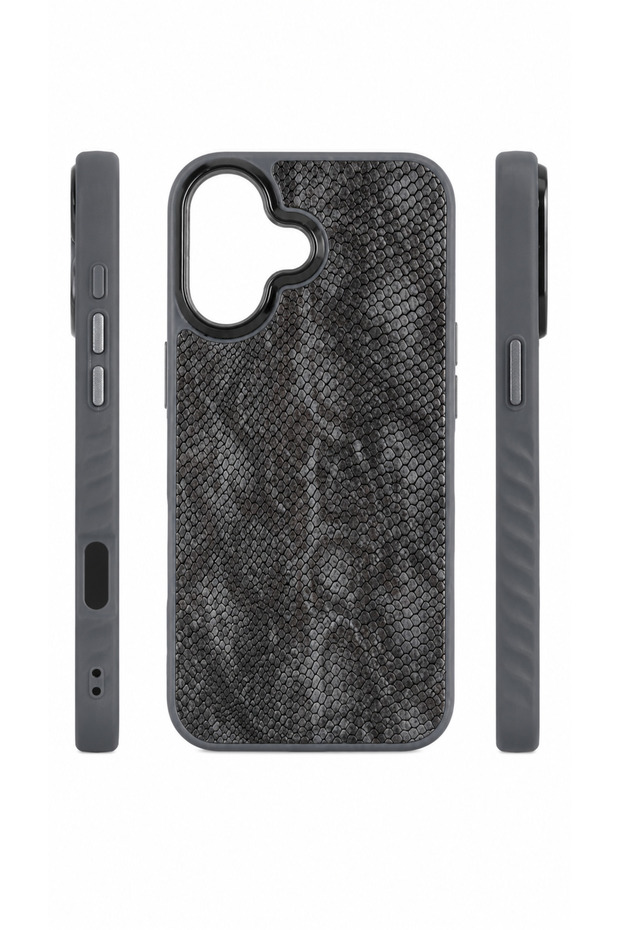 iPhone 17 Compatible Snake Pattern Camera Protected Phone Case Cover