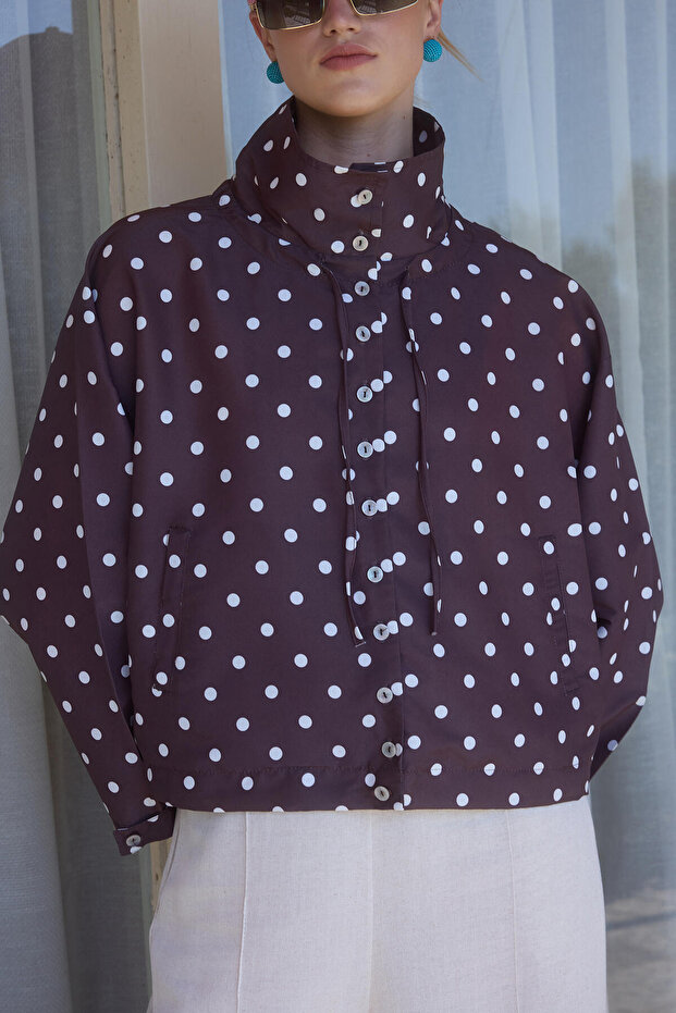 Polka Dot Bomber Jacket - 2