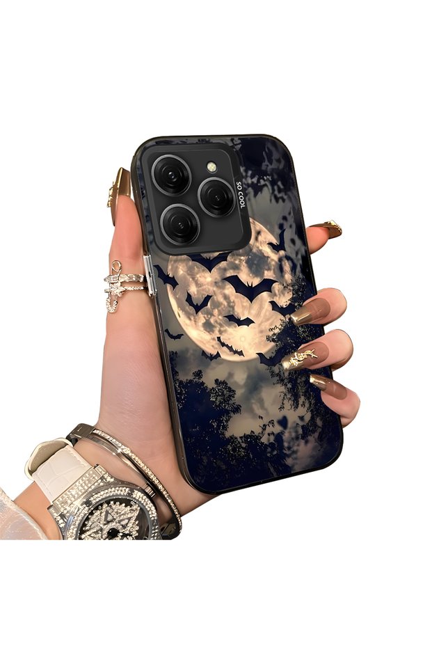 حافظة هاتف Tecno Spark 20 Pro متوافقة مع حافظة خلفية صلبة من السيليكون بنمط مسائي