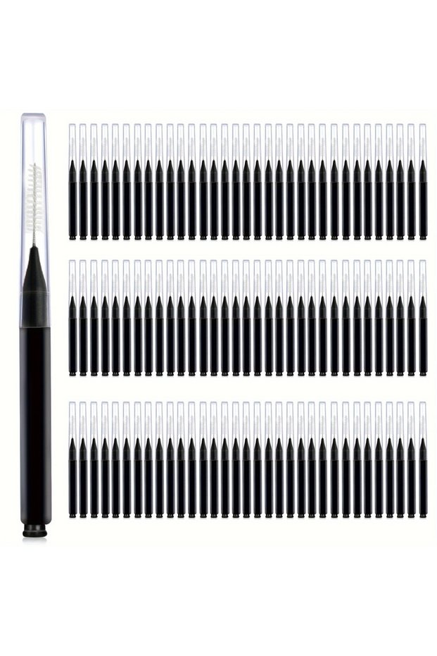 100 Pcs/Box I-type Interdental Brush Black Cleaning Between Teeth Oral Care Orthodontic I Shape T...