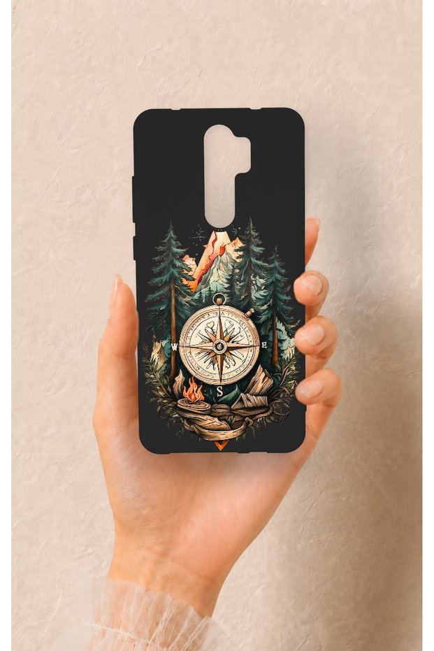 Redmi Note 8 Pro Compatible Compass Forest Pattern Silicone Case