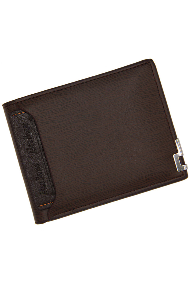 Coffee Fashion Casual Men's Short Wallet - Multi-functional Draw Card Holder for Men, Slim Cardholde