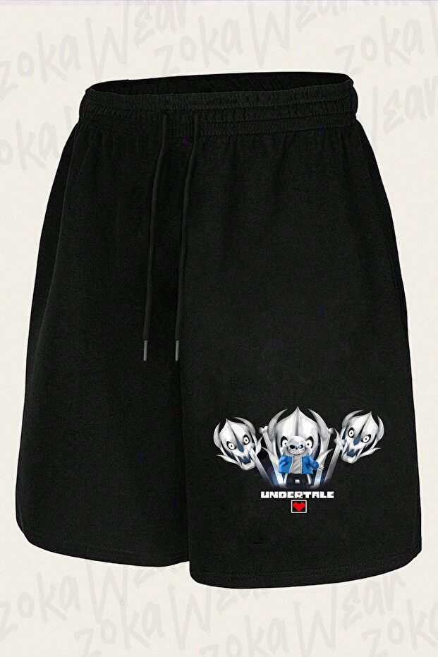 شورت مطبوع بتصميم Gaster Blasters Undertale للجنسين