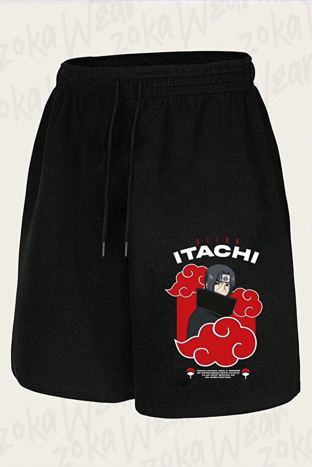 شورت مطبوع بتصميم Uchiha Itachi Naruto v9 للجنسين