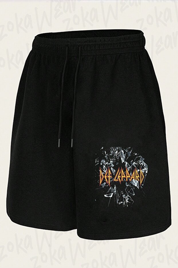 Unisex Def Leppard Design Printed Shorts