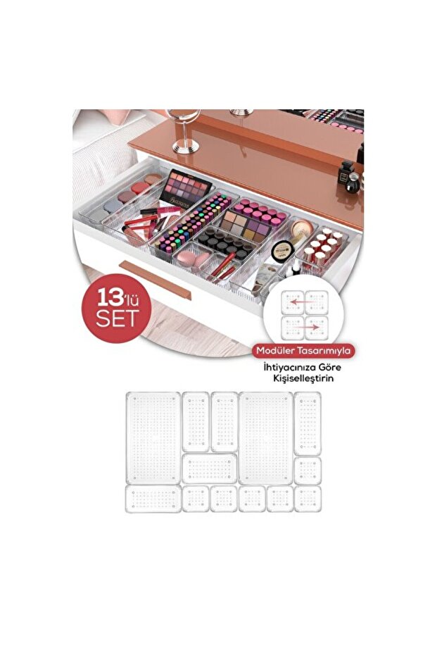 13-Piece In-Cabinet Drawer Organizer, Kitchen Spoon Holder Organizer