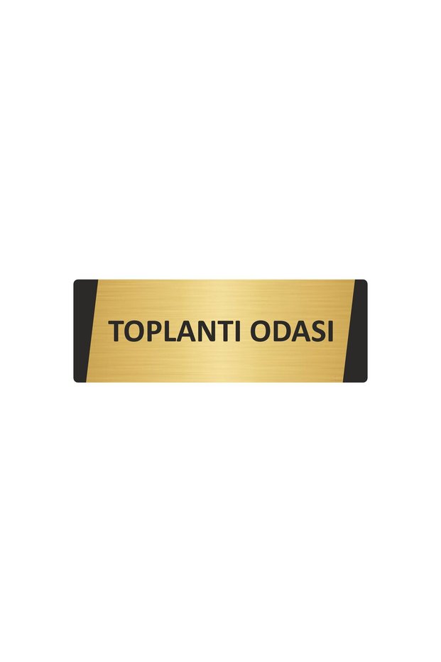 Toplanti Odasi Metal Warning Sign 5X20 cm Gold Color