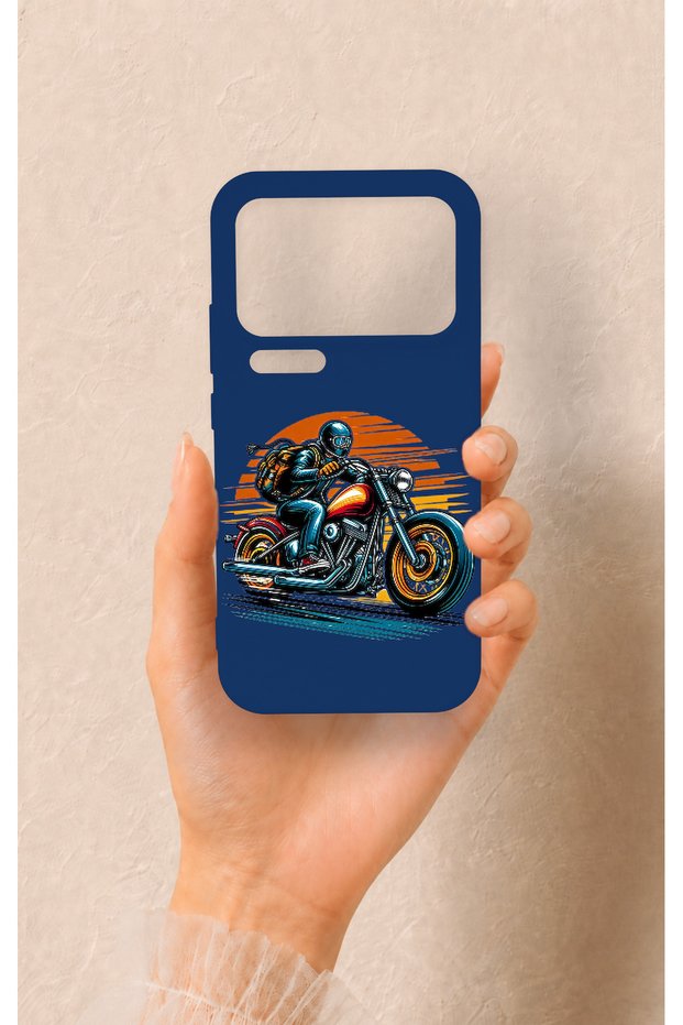 Mi 17 Pro Max Compatible Moto Rider Patterned Silicone Case