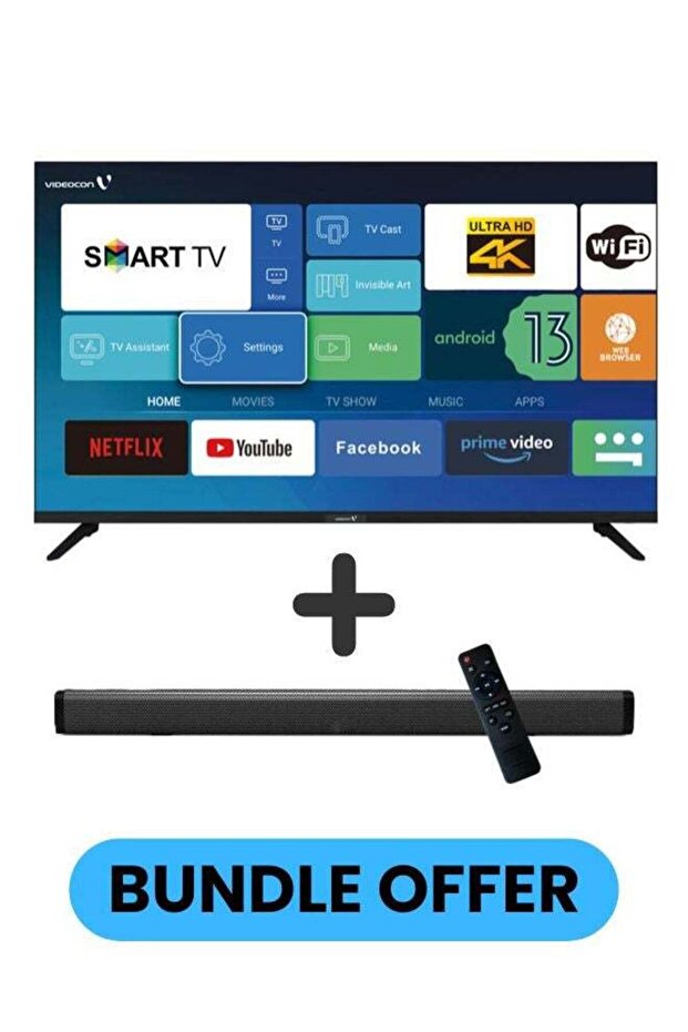 50 Inch 4K UHD LED Smart TV Android OS DVBT2/S2 60Hz HDR with 2.0 Channel 30W Soundbar