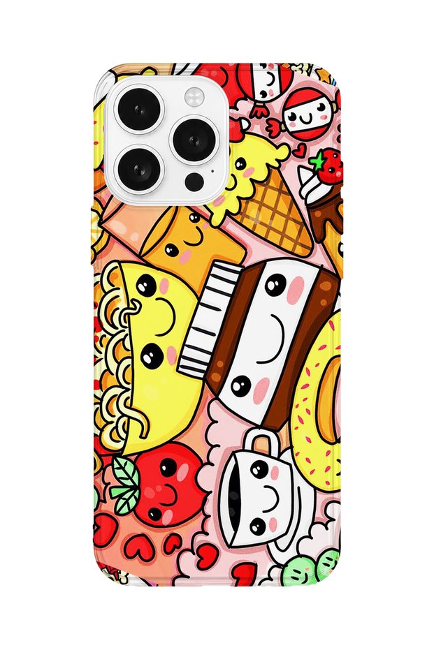iPhone 14 Pro Max Compatible Printed Transparent Phone Case |   Collection: Snacktoon Delight