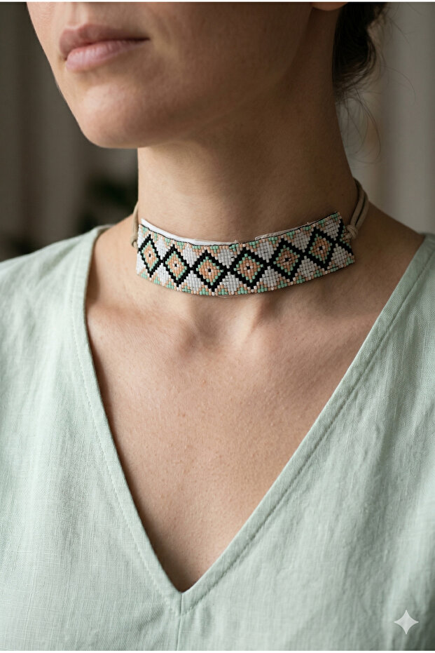 Handmade Miyuki Beaded Choker Necklace