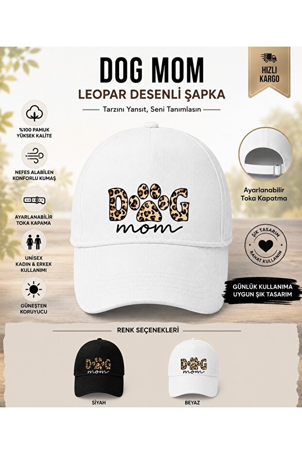 Dog Mom Paw Print Printed Sports Cap - Gift Design Cap for Dog Lovers