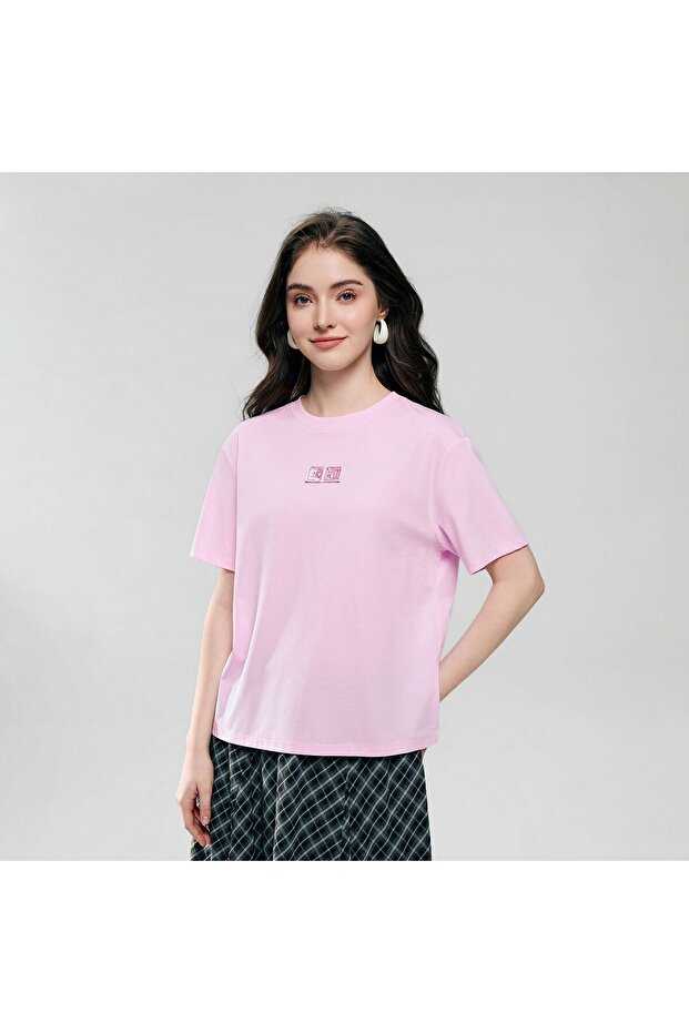 Women Boyfriend Cotton Graphic Crew Tee