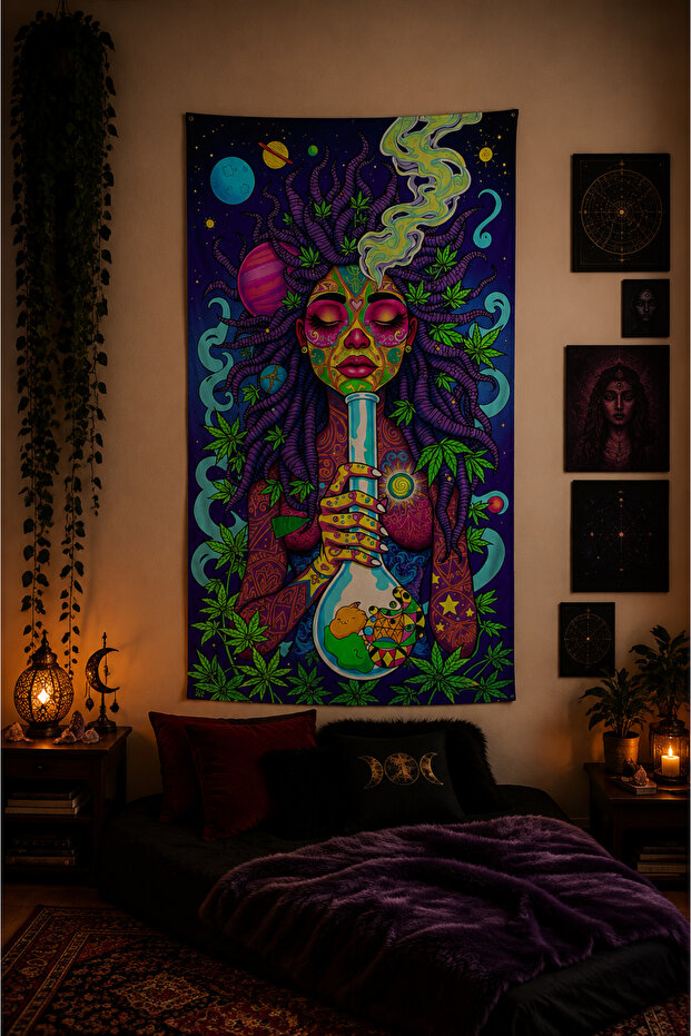 Psychedelic Bohemian Themed Wall Covering Series Wall Tapestry Quality Printing