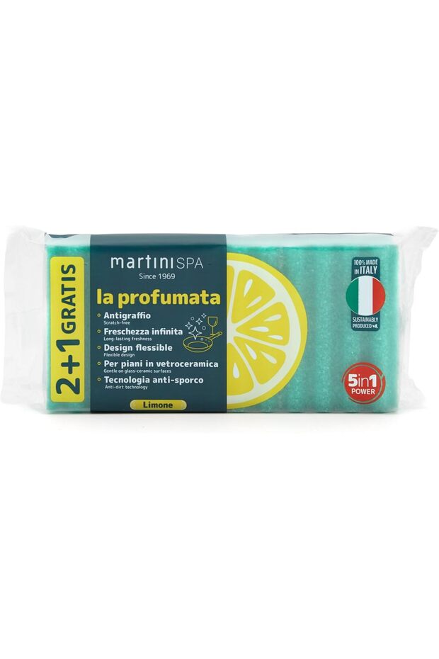 Cellulose Lemon-Scented Sponge 3-Pieces