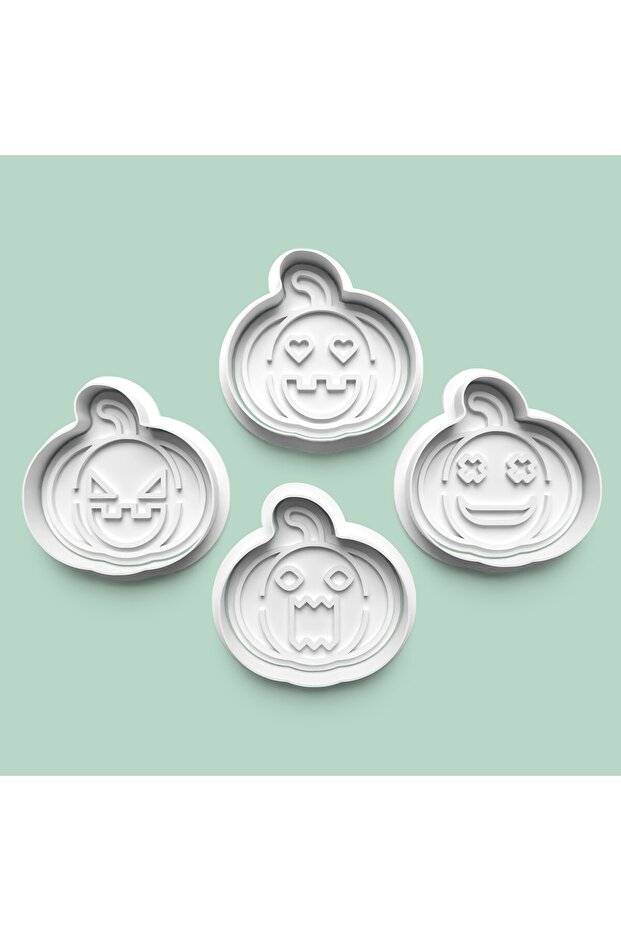 Pumpkin Figure Cookie Mold and Sugar Dough Mold Set of 4 0942-Set