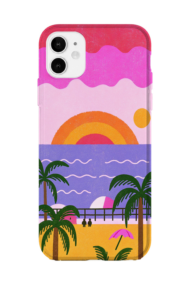 iPhone 11 Compatible Printed Transparent Phone Case |   Collection: Summer Beach Tropical