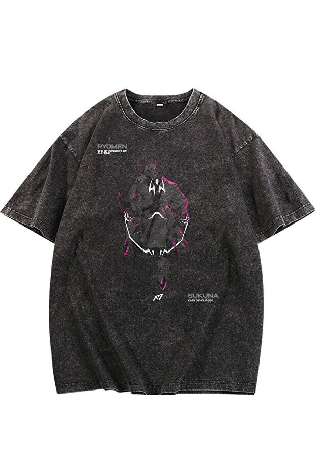 Retro Washed Cotton Unisex Oversize T-Shirt 🌑