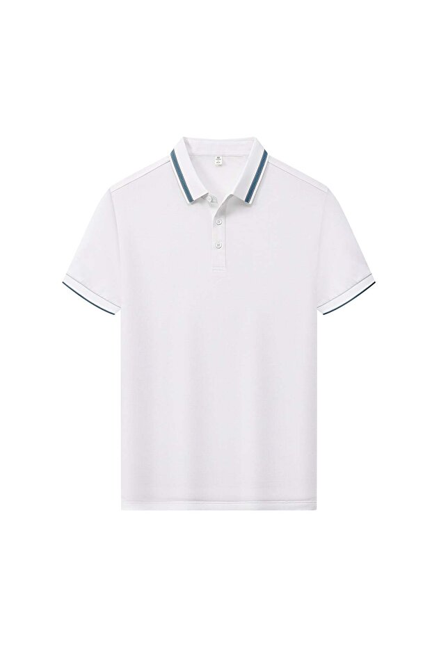 Arw98366 Seri̇ntutan--High Quality Buttoned Men's Polo Collar Tshirt