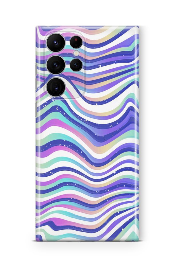 Samsung Galaxy S23 Ultra Compatible Printed Transparent Phone Case | Collection: Colorwave Flux